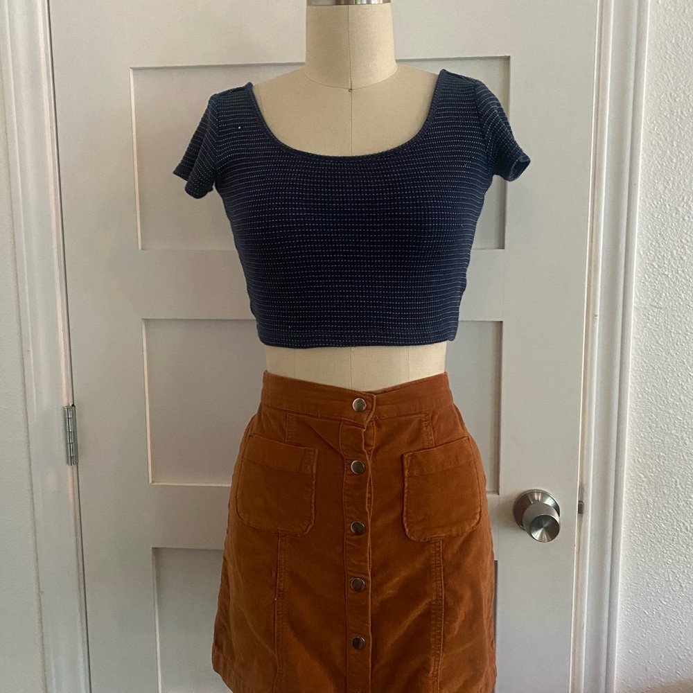 Forever 21 striped cropped tee